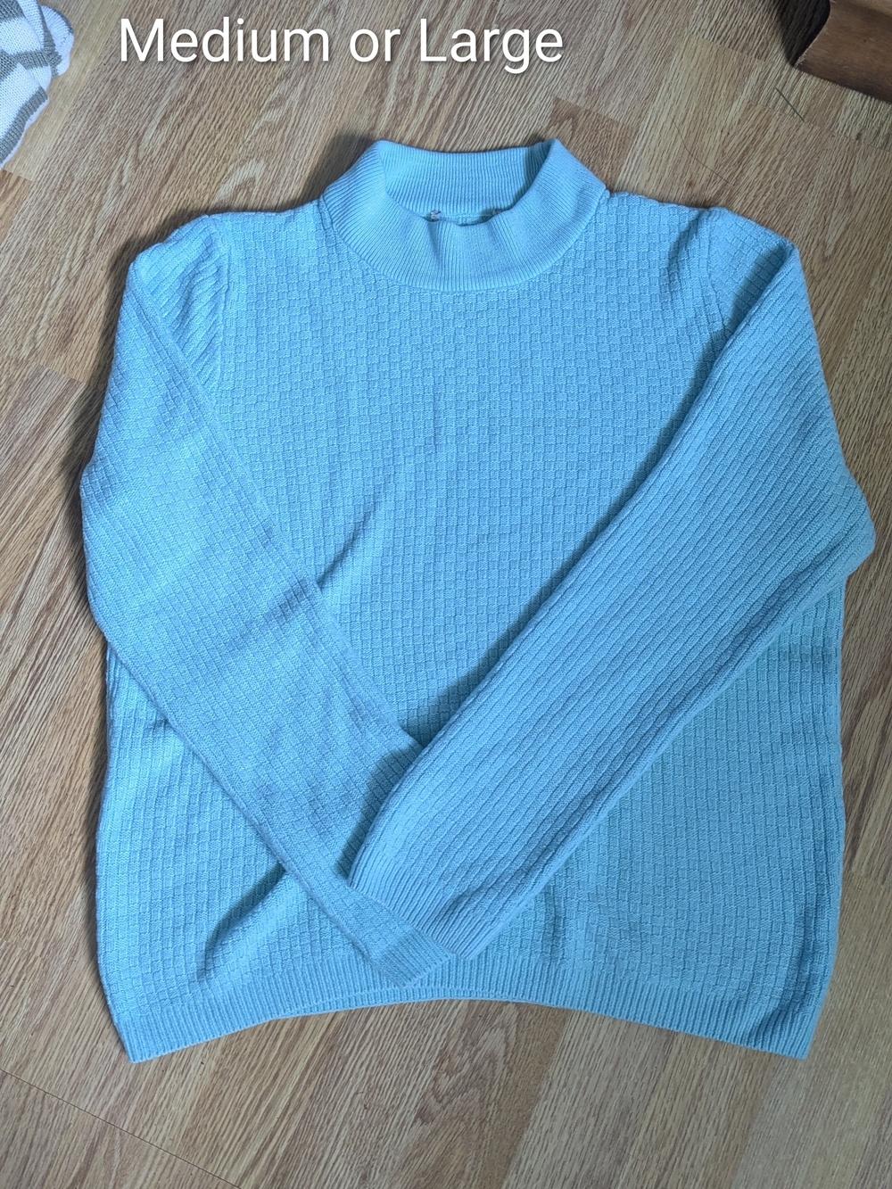 Light Blue Women's Mock Neck Sweater